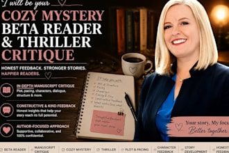 be your cozy mystery beta reader and thriller critique