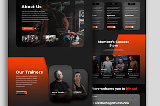 build a modern gym or fitness website in framer