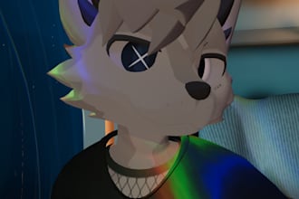 create a custom furry vrchat avatar, retexture and clothing