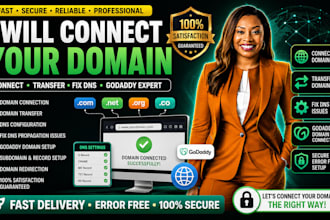 connect domain, transfer domain, fix domain dns, godaddy domain connection