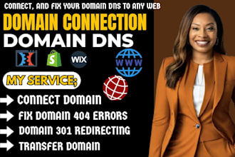 connect domain, transfer domain, fix domain dns, godaddy domain connection