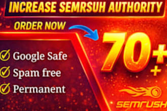increase semrush domain authority from any point to 50 plus fast