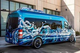draw car wrap, van wrap design vehicle wrap