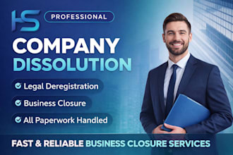 handle company dissolution, business closure, legal deregistration professional