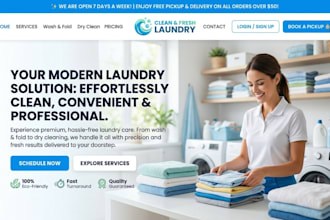 build laundry website handyman website cleaning website home laundry service