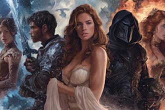 design fantasy, romance and sci fi book covers
