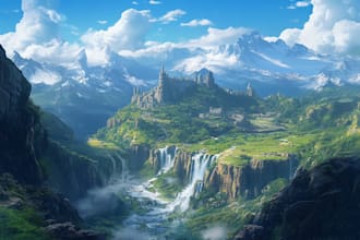 design stunning fantasy landscape