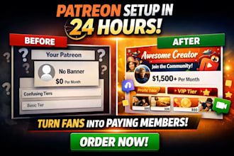 professionally setup and optimize your patreon page