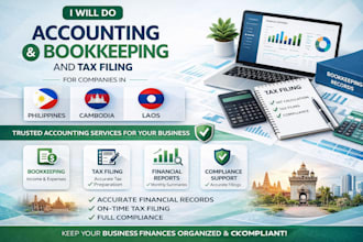 do accounting bookkeeping and tax filing for philippines cambodia laos