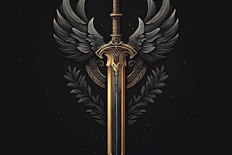 draw a fantasy logo and branding high level