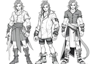 draw a custom character sketch or oc illustration