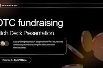 design dtc fundraising pitch deck luxury brand deck dtc investor pitch deck