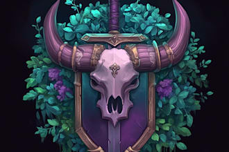 unique and detailed fantasy logo