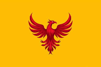 do custom phoenix bird mascot logo design 1 day