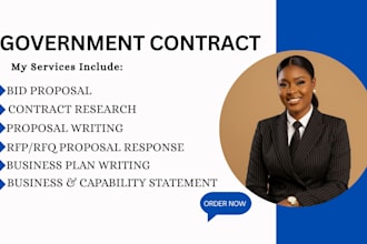 write a winning government contract bid proposal, rfp, rfq response