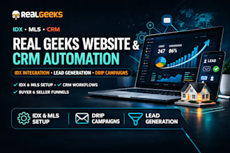setup optimize real geeks website lead generation drip campaign automation idx