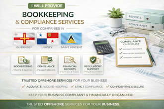 provide bookkeeping and compliance services for guernsey jersey saint vincent