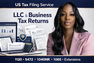 us llc federal tax filing 1120, 7004, 5472,1040nr, 1065 and time extension