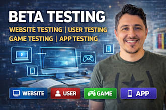 beta testing website testing user testing game testing app testing beta testing