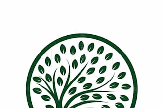 design a minimalist and tree logo