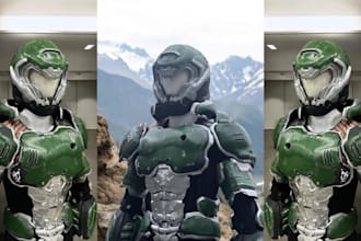 custom fantasy cosplay creation 3d wearable star war knight armor 3d movie game