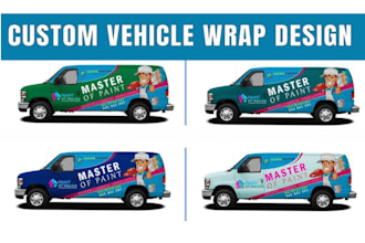 do professional van wrap design, car wrap, vehicle wrap design and truck wrap