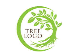 a professional modern tree logo