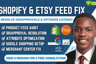 shopify etsy SEO product feed google shopping ads merchant center disapproval