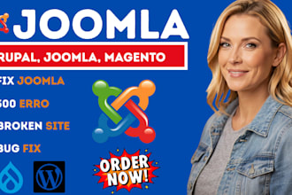develop, create, fix, update or migrate your joomla 3, 4, 5 website fast