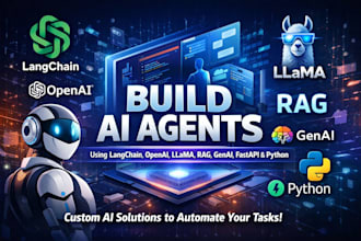build ai agents using langchain, openai, llama, rag, genai, fastapi, python