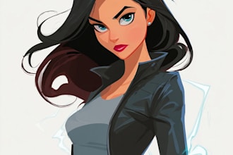 design a custom superhero character illustration
