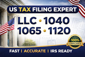 ile US tax returns for corp and llc 1040, 1120, 1065, c corp, llc registration