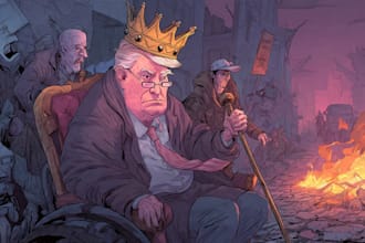 create digital political cartoon for political cartoon