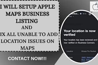 setup verified apple maps listing and fix unable to add location issues