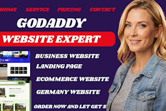 design godaddy website, redesign, develop, fix and optimize godaddy website