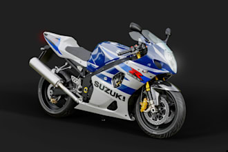 3d motorcycle model for racing game,custom bike livery,race element,aerodynamic