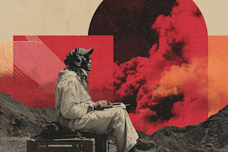 design a vintage retro album cover or music cover artwork