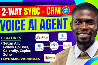 setup air follow up boss calendly zapier voice ai agent workflow automation zoho