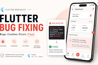 fix flutter app bugs, crashes, API and UI issues