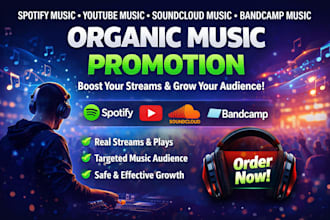 do spotify music youtube music souncloud music bandcamp music promtion