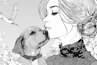 create custom line art illustrations from your ideas