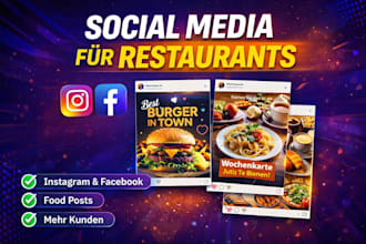 übernehme social media management für restaurants und cafés