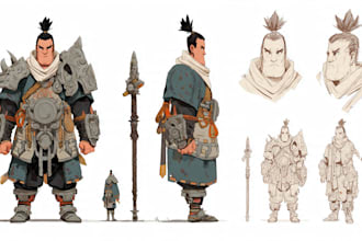 do a character concept art