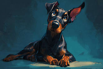 draw a caricature of your dog cat or other pet