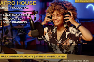 produce 3step afro house, tribal, melodic tech house, organic, amapiano afrobeat