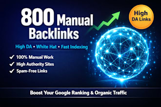 provide 800 manual SEO profile backlinks for fast indexing