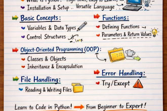 provide clean handwritten python notes for beginners and students