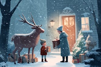 draw cute christmas illustrations