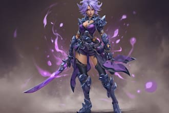 draw dnd character backstory illustration with storytelling scene