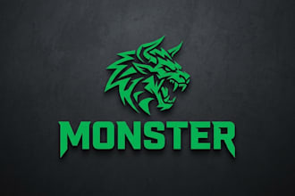 design a bold and creative monster logo for your brand